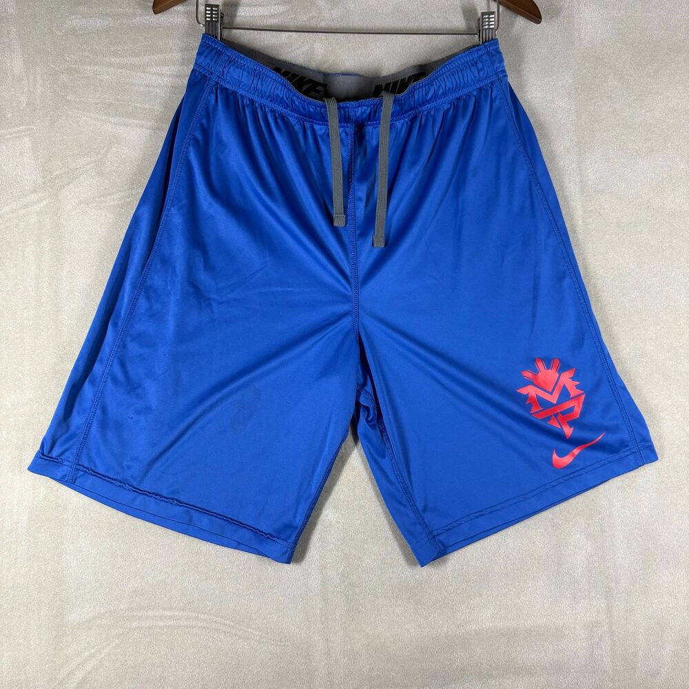 Nike Dri-FIT Manny Pacquiao Pac-Man Boxing Training Shorts Blue Men Small